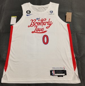 0 Maxey 76ers 22-23 city jersey with patches player version